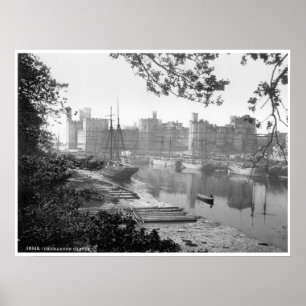 Afdruk  Wales, Carnarvon medieval castle Poster