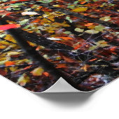 Afdruk Waterverf herfst geslepen bos Poster (Hoek)