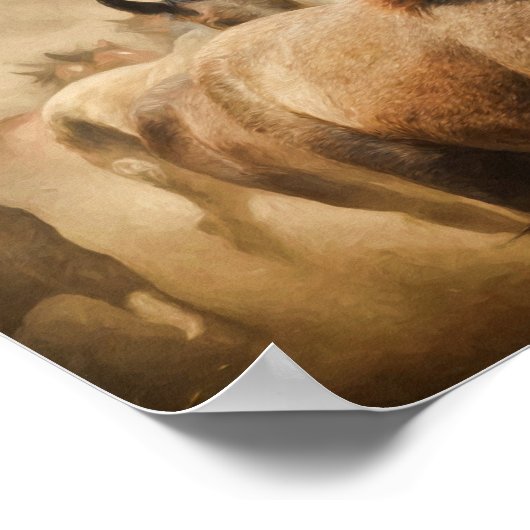 Afdruk Wild Herd of Horses Poster (Hoek)