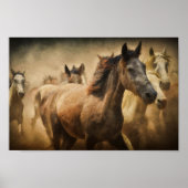 Afdruk Wild Herd of Horses Poster (Voorkant)