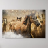 Afdruk Wild Herd of Horses Poster (Voorkant)