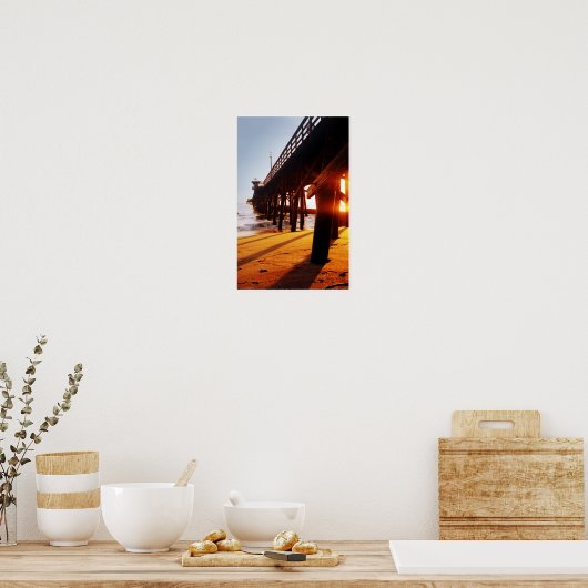 Afdruk zeebraelk pier 06 poster (Keuken)