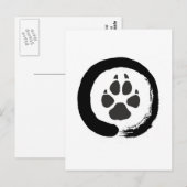 Afdruk Zen wolf Briefkaart (Voorkant / Achterkant)