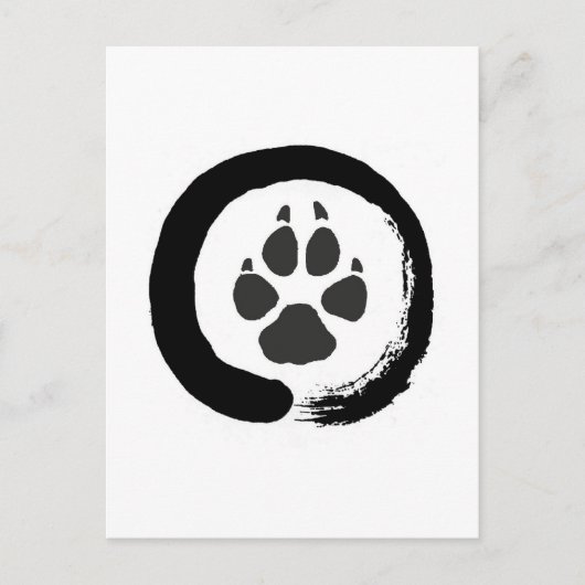 Afdruk Zen wolf Briefkaart (Voorkant)