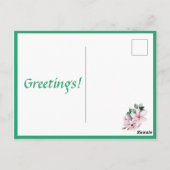 Afdruk zomer-, lente-, groene streep magnolia briefkaart (Achterkant)