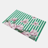 Afdruk zomer-, lente-, groene streep magnolia deurmat (Schuin)