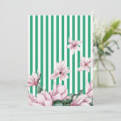 Afdruk zomer-, lente-, groene streep magnolia kaart (Staand voorkant)