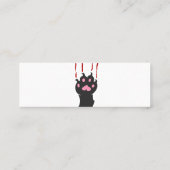 Afdruk zwart kattepoot - achtergrondkleur kiezen mini visitekaartje (Achterkant)