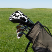 Afdruk zwart-wit Koe Golfheadcover (Insitu)