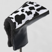 Afdruk zwart-wit Koe Golfheadcover (3/4 voorkant)