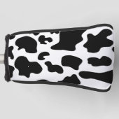 Afdruk zwart-wit Koe Golfheadcover (Voorkant)