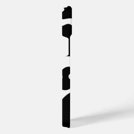 Afdruk zwart-wit Koe iPhone Hoesje (Rechterkant)