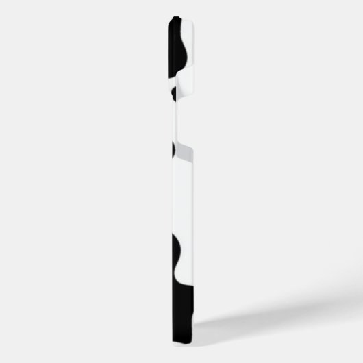 Afdruk zwart-wit Koe iPhone Hoesje (Linkerkant)