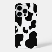 Afdruk zwart-wit Koe iPhone Hoesje (Achterkant)