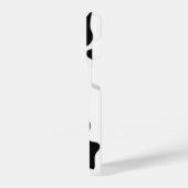 Afdruk zwart-wit Koe iPhone Hoesje (Linkerkant)