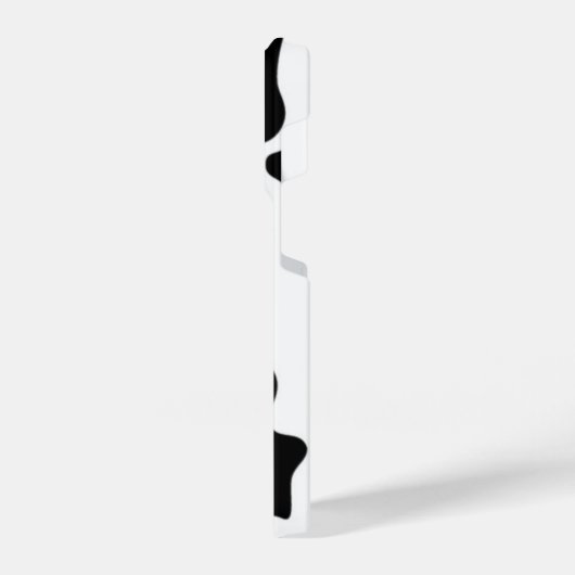 Afdruk zwart-wit Koe iPhone Hoesje (Linkerkant)