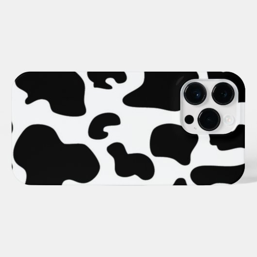 Afdruk zwart-wit Koe iPhone Hoesje (Achterkant horizontaal)