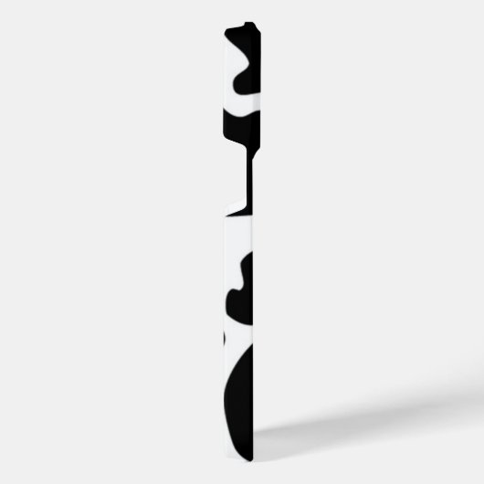 Afdruk zwart-wit Koe iPhone Hoesje (Rechterkant)
