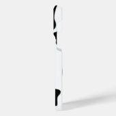 Afdruk zwart-wit Koe iPhone Hoesje (Linkerkant)