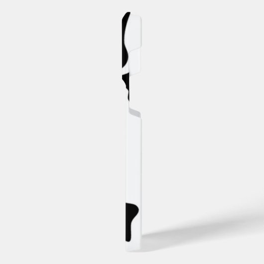 Afdruk zwart-wit Koe iPhone Hoesje (Linkerkant)