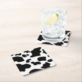 Afdruk zwart-wit Koe Kartonnen Onderzetters (Insitu)