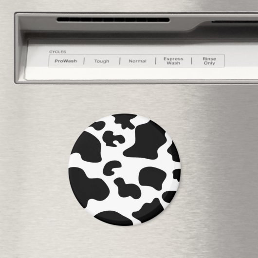 Afdruk zwart-wit Koe Magneet (Insitu (Vaatwasser))