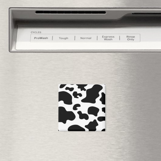 Afdruk zwart-wit Koe Magneet (Insitu (Vaatwasser))