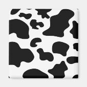 Afdruk zwart-wit Koe Magneet (Voorkant)