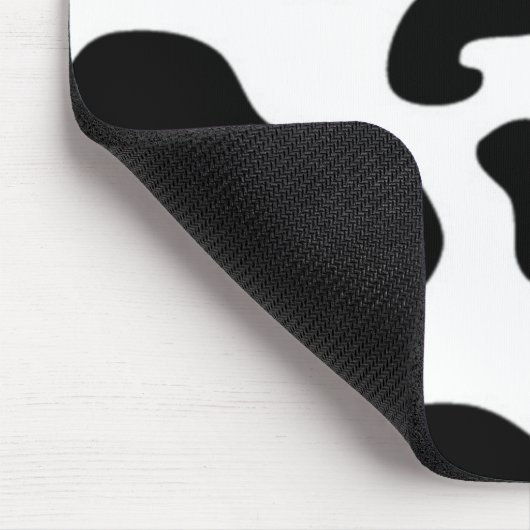 Afdruk zwart-wit Koe Muismat (Hoek)