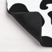 Afdruk zwart-wit Koe Muismat (Hoek)