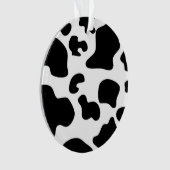 Afdruk zwart-wit Koe Ornament (voorkant)