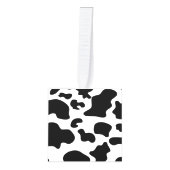 Afdruk zwart-wit Koe Ornament (Voorkant)