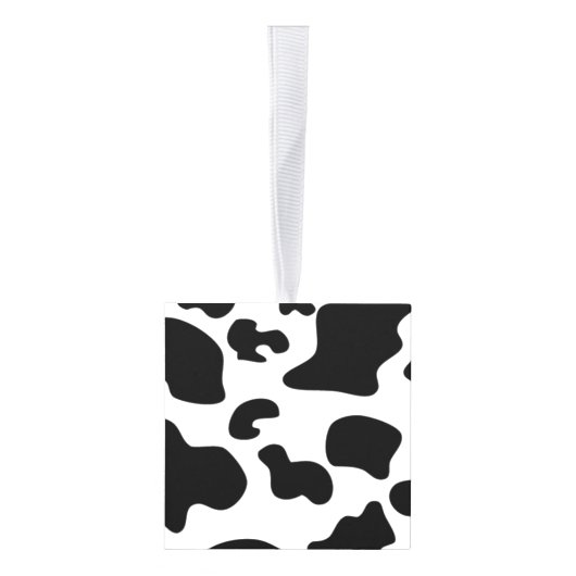 Afdruk zwart-wit Koe Ornament (Rechts)