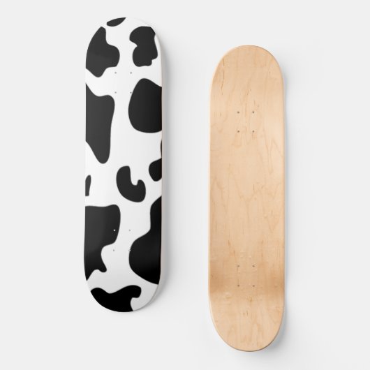 Afdruk zwart-wit Koe Persoonlijk Skateboard (Voorkant)