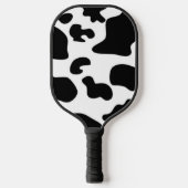 Afdruk zwart-wit Koe Pickleball Paddle (Voorkant)