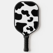 Afdruk zwart-wit Koe Pickleball Paddle (Achterkant)