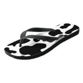 Afdruk zwart-wit Koe Teenslippers (Schuin)