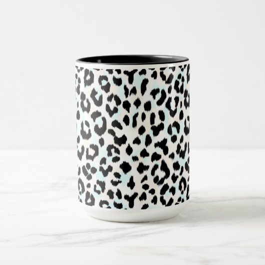 Afdruk zwarte en witte kaas mok (Midden)