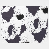 Afdruk zwarte koe fleece deken (Voorkant (Horizontaal))