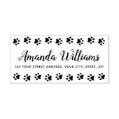 Afdrukadres met pootafdrukrand rubberstempel (Afrduk)