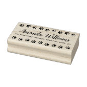 Afdrukadres met pootafdrukrand rubberstempel (Stempel)