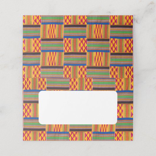 AfdrukAfrika Plaatskaartje (Buitenkant ongevouwen)