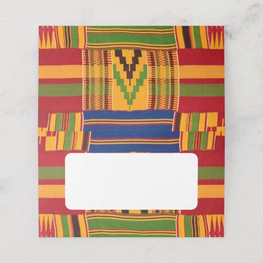 AfdrukAfrika Plaatskaartje (Buitenkant ongevouwen)