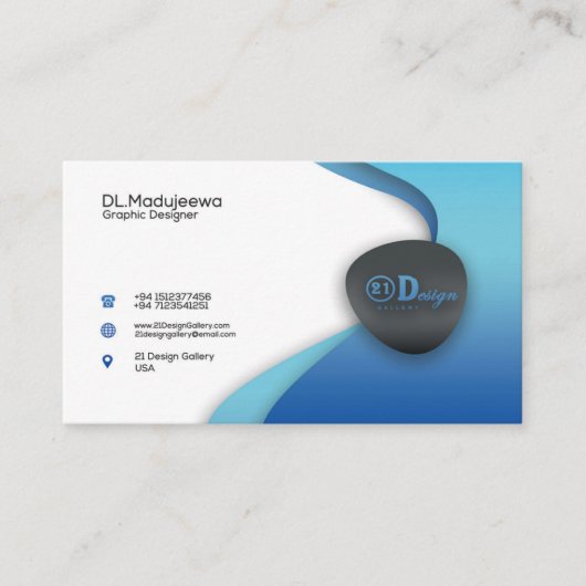 Afdrukbaar aangepast Visitekaartje (Voorkant)