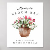 Afdrukbaar Bruidsfeest Bloom Bar Bord Poster (Voorkant)