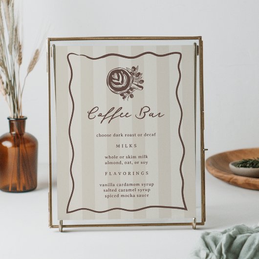 Afdrukbaar Coffee Bar Menubord Poster