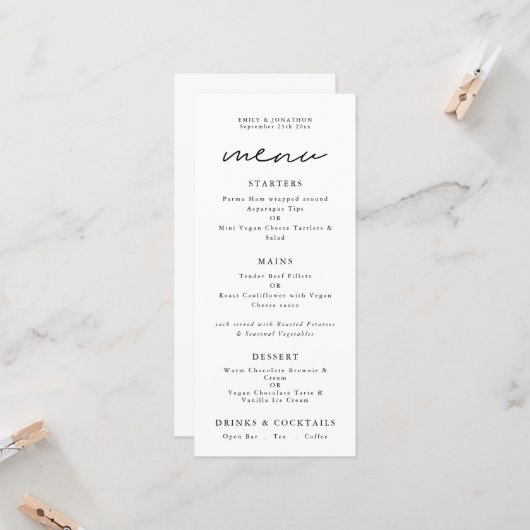 Afdrukbaar Eenvoudig Elk Kleurenscript Bruiloft Me Kaart (Voorkant / Achterkant in situ)