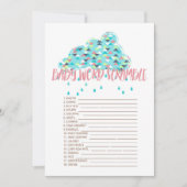 Afdrukbaar! Eenvoudige Baby shower thema games Kaart (Voorkant)