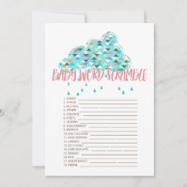 Afdrukbaar! Eenvoudige Baby shower thema games Kaart