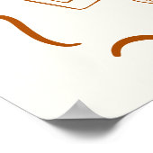 Afdrukbaar gelukskaart voor Thanksgiving-dinerfees Poster (Hoek)